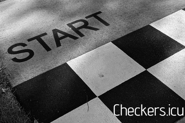 Checkers game board